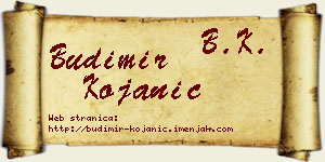 Budimir Kojanić vizit kartica